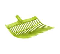 Fourche suédoise « Horizont » vert clair, en plastique robuste, 40 cm de large, 18 dents, fourche à foin pour chevaux, ferme et écurie, fourche à fumier sans manche, fourche à fumier, fourche à balles
