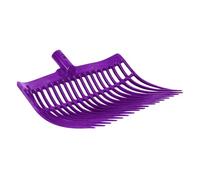 horizont Fourche suédoise violette, en plastique robuste, 40 cm de large, 18 dents, fourche à foin pour chevaux, ferme et écurie, fourche à fumier sans manche, fourche à fumier, fourche à balles
