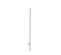 Horizont - Lot de 10 Piquets Clôture Électrique plastique blanc - 1,05 m | 9 Œillets pour Fils, Cordes et Rubans Jusqu'à 40 mm + 1 Isolateur au Ras du Sol - Pour Bovins, Moutons, Chiens, Sangliers
