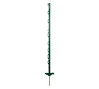 horizont Lot de 20 piquets de clôture de pâturage en plastique vert, hauteur 108 cm, double marche, avec œillets pour rubans, cordes, torons, poteaux de clôture en plastique