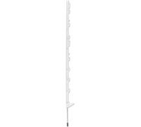 Horizont Lot de 20 piquets de clôture en plastique blanc - Hauteur 105 cm - Poteau avec œillets