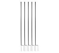 Horizont Lot de 5 Piquets de Rechange Pour Filets de 110 cm - Double Pointe, Supplémentaires Pour Filets Électroniques, en Plastique, Noirs