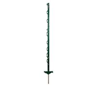 horizont Piquet de clôture plastique 10 pièces vert, hauteur 108cm, double marche, piquet plastique avec oeillets pour rubans, cordes, torons, piquet de clôture plastique Clôture de pâturage