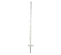 horizont piquets de clôture de pâturage en plastique blanc, hauteur 138cm, 10 pièces, double pas, piquet en plastique avec oeillets pour rubans, cordes, fils