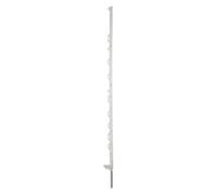horizont piquets de clôture de pâturage en plastique blanc, hauteur 138cm, 20 pièces, pas simple, piquet en plastique avec oeillets pour rubans, cordes, fils, piquets de clôture de pâturage