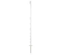 horizont Piquets de clôture plastique blanc, piquets plastique 20 pièces, hauteur 156 cm, avec 8 oeillets pour rubans, cordes, torons, avec double pas