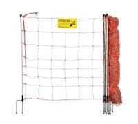 Horizont strongLine Clôture électrique pour moutons 90 cm de haut - Clôture de 50 m de long, 14 piquets en fibre de verre à double pointe - Clôture mobile pour moutons, chèvres et agneaux - Ensemble