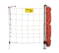 Horizont StrongLine Clôture mobile pour chiens de camping 50m 90cm, électrifiable, 14 piquets en fibre de verre, clôture de délimitation orange-Flexiber pour chiens, clôture mobile pour jardin