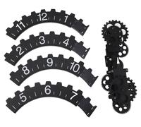 Horloge 3D avec roue dentée mobile, style rétro, grande, à suspendre, pivotante, roue des heures mécanique, décoration murale, décorative, noire