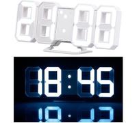 Lunartec Horloge à LED avec fonction réveil et luminosité variable, 21 cm
