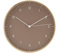 Horloge à quartz classique avec mécanisme silencieux, au design minimaliste et scandinave, idéale comme cadeau ou objet de décoration pour le salon, la cuisine ou la salle à manger, disponible en marr