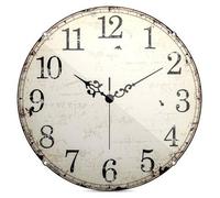 Horloge à quartz, mécanisme horaire silencieux, aucune sonnerie, horloge à quartz précise, couvercle en verre, design soigné, cadran avec chiffres arabes, diamètre 35 cm