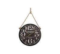 Atmosphera - Horloge Noire à Suspendre - métal D52 cm
