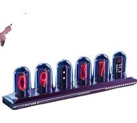 Horloge à tubes Nixie, écran couleur IPS, modes d'affichage RVB, socle sans éclairage