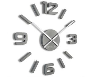 Horloge adhésive 3D DIY ADMIRABLE Sweep Eko z54g-75, 75 cm, grise