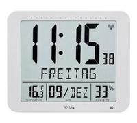 AMS 5884 Horloge murale Horloge de table radiofréquence Horloge murale numérique Date Thermomètre Réveil