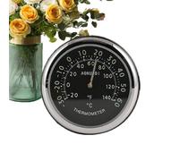 Horloge Analogique Auto Horloges et Montres de Ventilation Automobile | Mini Hygromètre Auto Adhésif Pour Voiture, Bateau, Camion, Camping-Car, Extérieur, Camping, Thermomètre noir