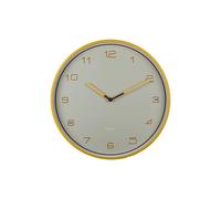 Karlsson - Horloge murale Lined Numbers - Jaune - Ø40cm