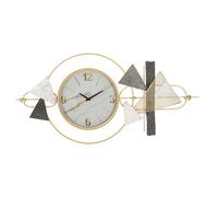 Horloge Murale Glam Amy 120 Cm En Métal Et Plastique, Au Design Géométrique Moderne Et Finition Dorée - Décoration Intérieure