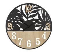 Horloge murale Mauro Ferretti palmier Ø 60x2,5 cm noir marron