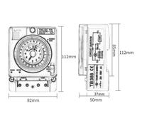 Horloge analogique quotidienne minuterie mécanique - Commutateur horaire pour rail DIN - 16A 220V AC