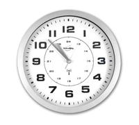 Horloge analogique radio-pilotée blanche