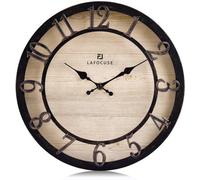 Horloge antique de grand format avec un mécanisme silencieux (sans tic-tac), chiffres en 3D au motif rustique réalisé au pochoir, idéale pour le salon, la chambre ou la cuisine – 30 cm