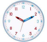 Horloge Apprentissage Chiffres 3D 25cm Enfant(blue) | Chiffres 3D lisibles, grand pour cadran 25cm, pour vue de loin, style , pour décor minimaliste rose