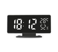 Horloge avec Alarme et Thermomètre Hygromètre Noir GreenBlue GB395