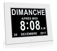 Horloge Calendrier - Auto Dimming - 10 Pouces - Blanc
