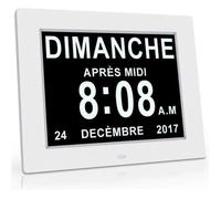 Horloge Calendrier - NOBRAND - 7 pouces - Auto Dimming - Blanc