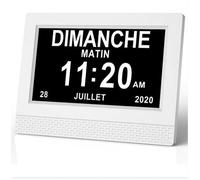 Horloge-calendrier numérique avec date, heure et jour - Aide aux seniors