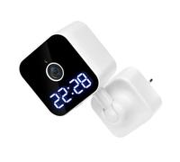 Horloge Caméra sans Fil Haute Définition pour Maison et Commerce | Mode Infrarouge Nocturne, Interphone Vocal Bidirectionnel, Stockage 128 Go, Blanc, Abs Électronique