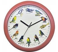 Herzberg Horloge chant d'oiseau Bois HG03701 – Mélodies apaisantes, éducative pour enfants