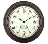 Horloge chants oiseaux 12 espèces 29,8 cm