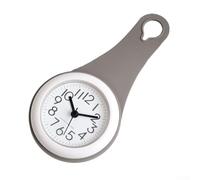 Horloge compacte étanche pour salle de bain avec affichage numérique facile à lire, fonctionnement silencieux pour douches (gris)
