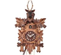 Horloge coucou à mélodie en bois ''tête de cerf'' 30 cm