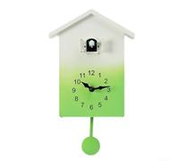 Horloge Coucou ABS Légère Chant Horaire(Green) | Design féerique, couleurs vives jaune vert, touche whimsicale, pour idéal salon pour chambre enfant