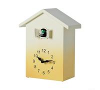 Horloge Coucou ABS Légère Chant Horaire(Yellow) | Design féerique, couleurs vives jaune vert, touche whimsicale, pour idéal salon pour chambre enfant