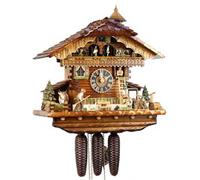 Horloge coucou chalet 8 jours musical femme à la fenêtre 46 cm