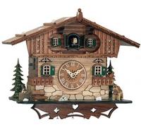 Horloge coucou chalet en bois bicolore 25 cm