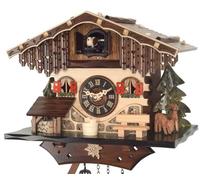 Horloge coucou chalet petites biches 22 cm