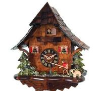Horloge coucou mécanique 8 jours chalet pêcheur 35 cm