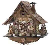 Horloge coucou mécanique traditionnel 1 jour chalet avec ours 23 cm