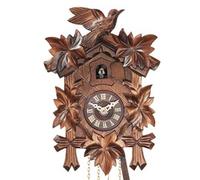 Horloge coucou mécanique traditionnel 1 jour feuilles 22 cm taille : Hauteur 28 cm