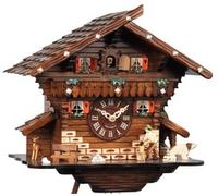 Horloge coucou mécanique traditionnel chalet 8 jours bucheron 30 cm option : Mouvement mécanique 8 jours musical