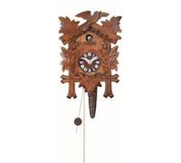 Horloge coucou, modèle quart d'heure, mécanisme 1 jour, 5 lames en bois, couleur marron