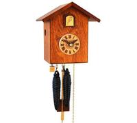 Horloge coucou moderne brun cube mécanique 8 jours Teinte : Bois vert