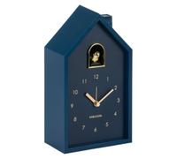 Horloge coucou moderne, modèle "Cuckoo", disponible en or ou en bleu, dimensions : 15 x 11,5 x 20 cm