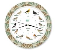 Horloge coucou musicale "Feather Heart", avec 12 oiseaux, mouvement à quartz radio-commandé